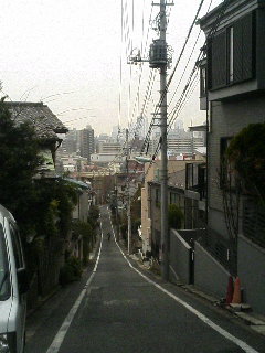 富士見坂から眺める新宿の街並み