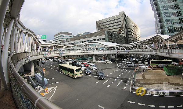 阿倍野歩道橋上の西端から眺める全景