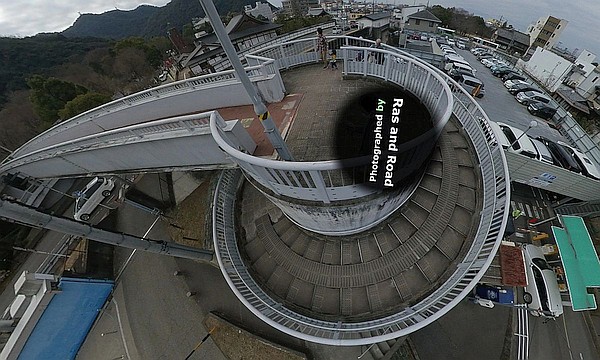 岐阜公園・大宮歩道橋の北側昇降階段