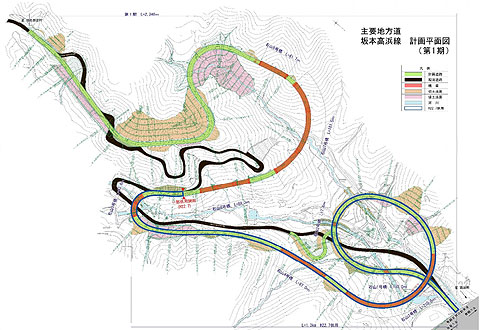 主要地方道坂本高浜線道路改良工事全体計画図