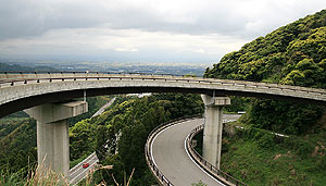 からほけ谷大橋上から眺める佐賀市内