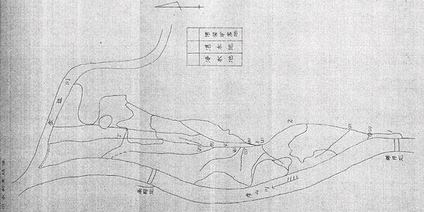 糒用水水利系統図（遠賀川水系農業水利実態調査書:昭和34年度）